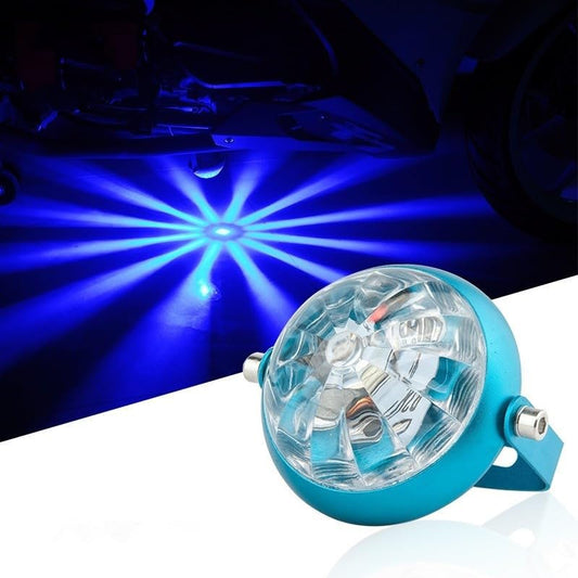 New Colorful Flash Motorcycle Electric Truck Chassis LED Rear Taillights Anti-Fog Brake Warning Lights (BLUE) - color: BLUE