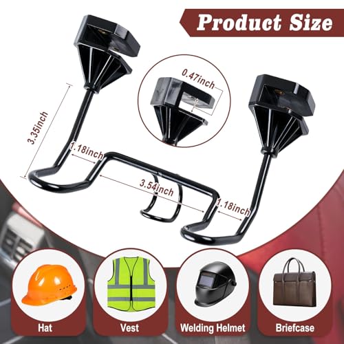 1 PCS Triple Hook Hard Hat Holder for Truck Seat Heavy Duty Metal Hard Hat Accessories Holder for Truck SUV Car Seat to Keep Helmet Safety Vest Bag Caps Car, Seat Back Hanger for Men Women - style: Triple Hook