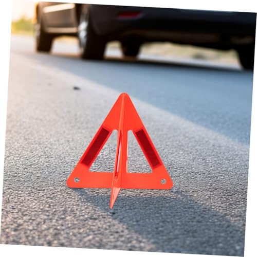 Zerodeko 4pcs Emergency Triangle Warning Sign Reflective Kit for Vehicles Lightweight and Portable Breakdown Alert Reflector for Roadside Use