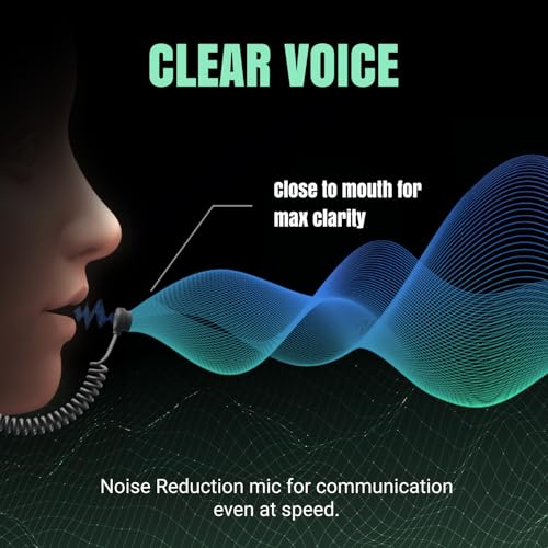 IASUS Ultra Thin Motorcycle Helmet Bluetooth Headset - Transparency Mode, IP65 Waterproof - XS2.1R Drop-in Audio, 5.2 Bluetooth Helmet Speakers for Motorcycle, Bicycle, Snowboard & Ski