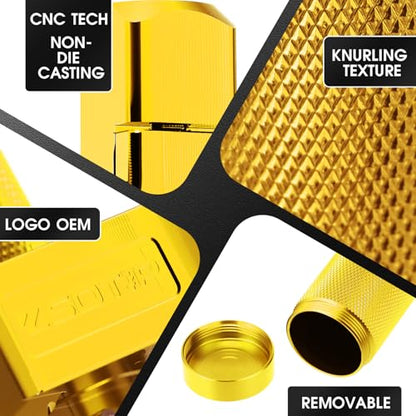Throttle Grip Throttle Cable Motorcycle 22mm Universal CNC Aluminum Accelerator Throttle Twist Grips Handlebars for KLX CR CRF EXC XR TTR CB SSR ATV Dirt Bike Pit Bike - color: Style-B-Gold
