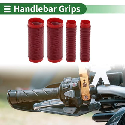 1.57" /40 mm 1.57 "/40 mm Motorcycle Hand Grips Cover Kit Non Slip Silicone Handlebar Grips Maroon 1 Set Spiral Cross Pattern - color: Maroon