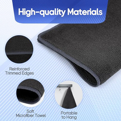 2PCS Clay Towel Auto Detailing, Clay Bar Towel Cloth Auto Detailing for Car (12 x 12 in) (Grey) - color: Grey