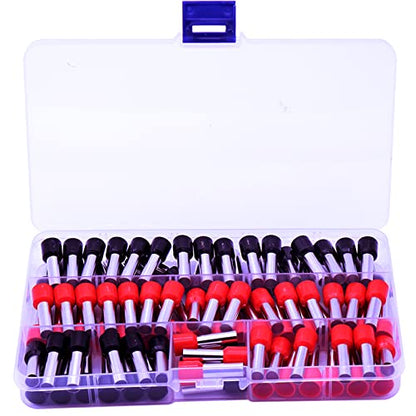 6 Gauge Wire Ferrule Connectors for 6 Awg Wire Automotive Power/Ground, Battery Cable, Car Audio, RV, Amp, CCA, 6ga Automotive Wire, Amp Kit, Battery Cables, Wiring Kit, (Red + Black Box of 90) - color: 6 Gauge Ferrule Connectors (Red + Black )