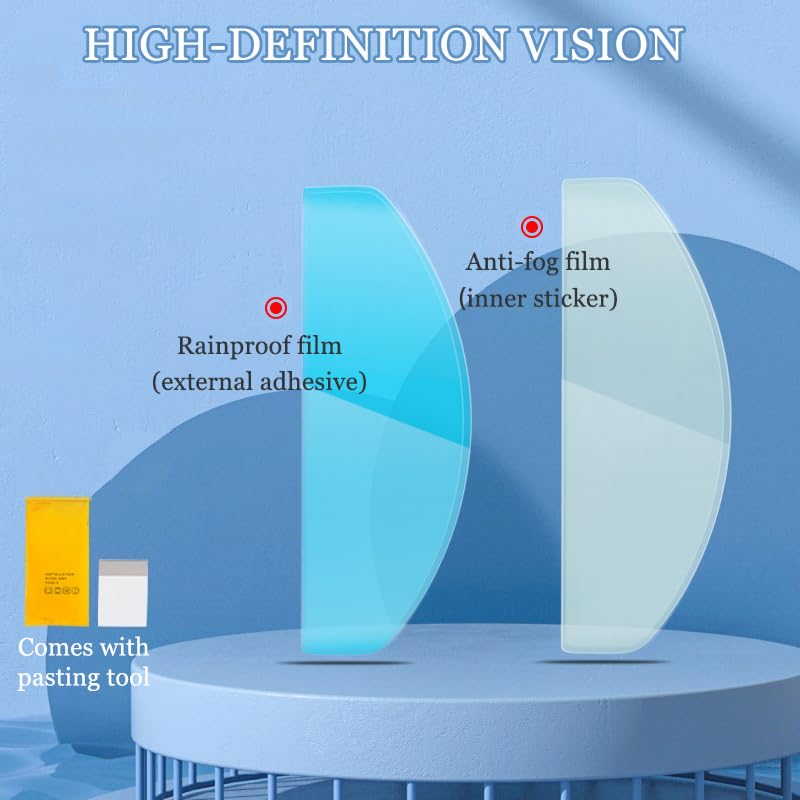 4Pcs Helmet Visor Anti-Fog Film & Rainproof Film for Scorpion EXO EXO-AT960 AT960 Carbon 2023-2025, Clear Anti Fog Insert for Helmets Prevents Fogging and Water Drops Clear View,B - size: B