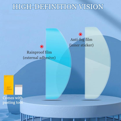 4Pcs Helmet Visor Anti-Fog Film & Rainproof Film for Scorpion EXO EXO-AT960 AT960 Carbon 2023-2025, Clear Anti Fog Insert for Helmets Prevents Fogging and Water Drops Clear View,B - size: B