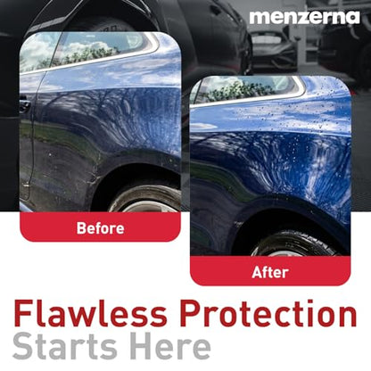 menzerna 3.5 Inch 2X Premium Polishing Pads for WAXING Sealing & Protection I Body Repair Buffing & Polishing Pads with Safety Edge & Velcro Attachment I Washable & Long Lasting - style: Waxing Pad