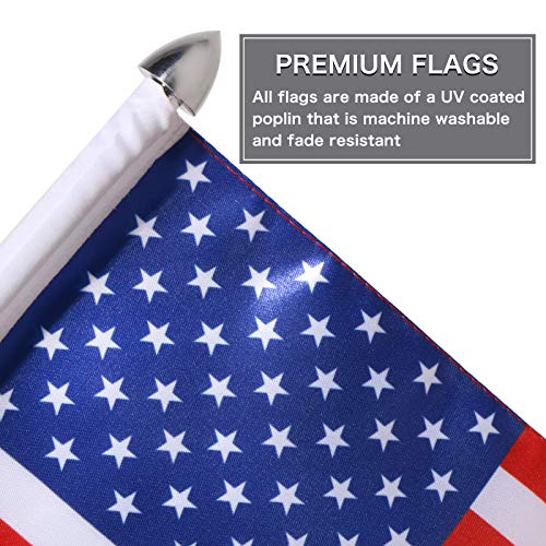 2 Pack Motorcycle Flag Pole Fold Down 90° with American Flag and Pow-mia Flag 6.7'' x 10.2'' Flag Pole Holder Bracket Fit for 1/2'' Tubular Luggage Rack For Harley Touring Spring Honda Goldwing etc - color: US Flag+Pow-mia Flag