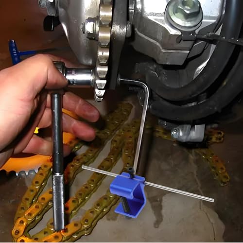 Abaodam Motorcycle Chain Alignment Tool for Dirt Bike Aluminum Alloy Chain Adjusting and Straightening Device and Installation