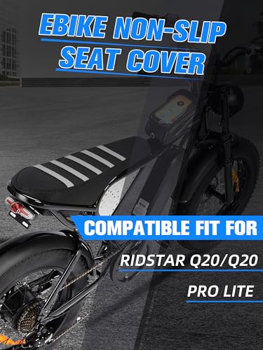 Non-Slip Seat Cover Compatible Fit for Ridstar Q20/Q20 Pro Lite EBike E-Bike, Electric Bike Soft Seat Cover White - color: white