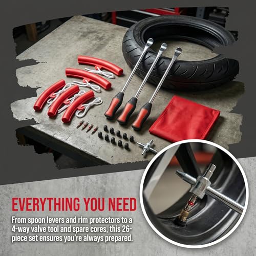 15" Tire Spoon Kit, 24pcs Tire Changing Tool for Motorcycle Dirt Bike Lawn Tractor Bicycle, Motorcycle - size: 15 inch