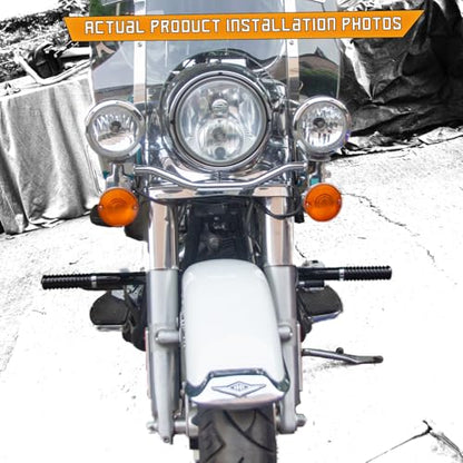 Kinglemc Flat-Out Crash Bar Engine Guard Highway Freeway Bar for Harley Davidson Road King Street Glide Road Glide Touring 2014-2025 (Gloss Black) - color: Gloss Black, size: 2014-2025 All Touring Models