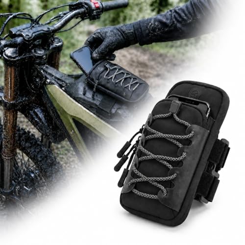 VEXAR-X Dirt Bike Storage Bag 1680D Ballistic Nylon Motorcycle Storage Bag Water Resistant Ebike Bag Utility Pouch for Electric Motorcycle Handlebar Frame Phone Keys Tools - color: Black