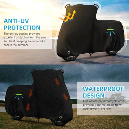 Motorcycle Cover Waterproof for Honda Super Cub C125 ABS/CT125 Trail 125 Hunter Cub, Heavy Duty Outdoor Sun UV Rain Dust All Weather Protection Motorbike Cover with Soft Cotton Lining & Lock Hole - size: Super Cub/Trail 125
