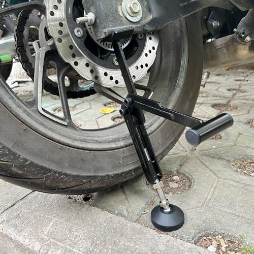 Motorcycle Stand Lift Portable Front and Rear Wheel Lift Stand Jack Fit for Most Motorcycle Wheels
