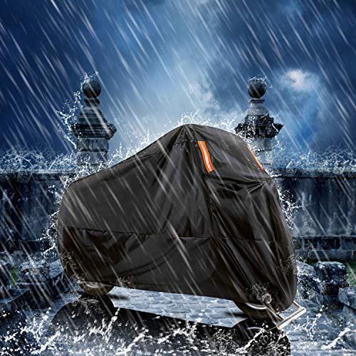 WinPower Outdoor Waterproof Motorcycle Cover All Weather Protection Winter Snow Universal Motorbike Bike Vehicle Cover, 104 x 41 x 49 inch, XXXL - size: 3XL(104x41x49 inches)