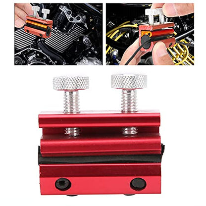 Cable Lubricator Tool Chain Lubrication Tool for Motorcycle ATV Aluminum Rubber Replacement (Red) - color: Red