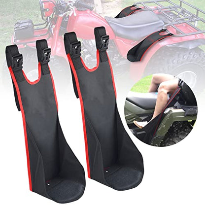 ATV Rear Passenger Foot Rest,Universal Adjustable Foldable Wear-resistant Rear Foot Pegs Compatible With Sportsman Rancher Griz (Red Piping) - color: Red Piping