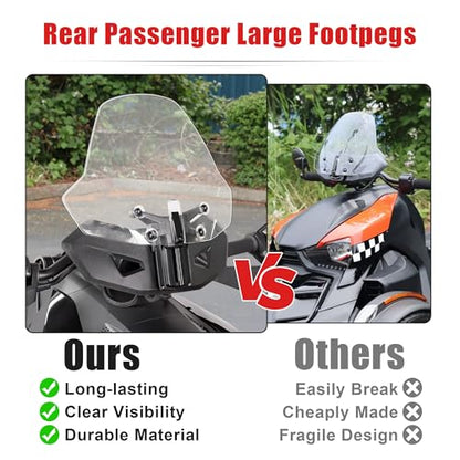Goldfire Windshield Extension Front Extended Wind Deflector Adjustable Airflow Windscreen for Can-Am Ryker 600/900/ Rally Edition (2019-2025) & Sport Edition (2022-2025), Replace OEM #219401023
