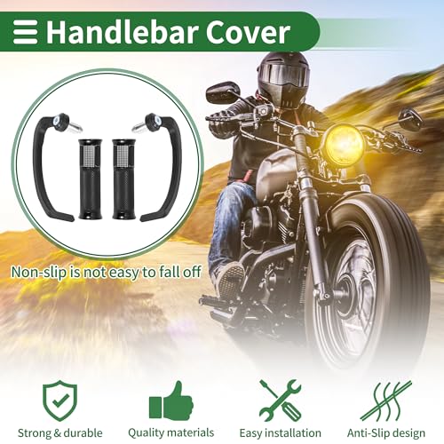 7/8" 22mm 15/16" 24mm Motorcycle Hand Grips Cover Kit Aluminum Alloy Handlebar Hand Grips Black 1 Set Diamond Pattern Side Checkered Diamond Pattern - color: Black