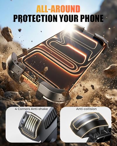 Zewdov Bike Phone Mount [Secure Grip][Anti-Drop], Upgrade Bike Phone Holder [1s Stable Lock], 360° Rotatable Phone Holder for Mountain Bike/ATV, Fits for iPhone/Samsung 4.7-6.9", Screw Mount