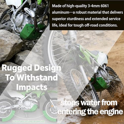 KLX230/L/R/S Front Skid Plate Engine Guard Cover Protector Compatible with Kawasaki KLX230L 2020-2024,KLX230 2020-2022; KLX230S 2022; KLX230R 2020-2024; KLX230R S 2020-2024 (Silver)