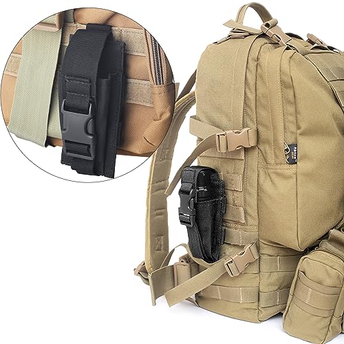 Azarxis Tactical Mini Belt Pouches, Multi-Purpose Small Battery Case Compact Utility EDC Card Slot Holder Waist Bags Military Molle Pack Sundries Storage Pack - color: #03 Black - Style B