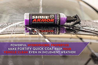 SHINE ARMOR Fortify Quick Coat & Pristine Tire Shine Gel Dressing & Cleaner