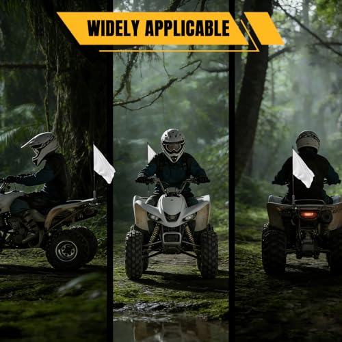 UTV ATV Flag Pole with Heavy-Duty ATV Tie Down Anchors Kit Aluminum Anchor Accessories for CF Moto UTV/ATV Low-Profile Design Stronger Clamping Force Mounts Silver