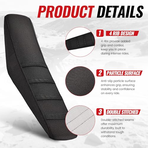 Seat Cover for Yozma IN10,Black Stripe Non-Slip Motorcycle Cushion Cover for Electric Dirt Bike Ebike Yozma in 10-Black - color: Black