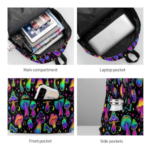 Gothic Mushroom Backpack Bookbag Laptop Backpacks Multipurpose Daypack for Boys Girls School Men Women Travel Hiking - color: Mushroom