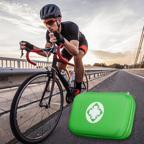 276 Car First Aid Kit for Business, Portable First Aid Kits Travel Szie Emergency Essentials Supplies for Outdoor Activities Skating Boating, Green AMORNING - style: Green-276Pcs