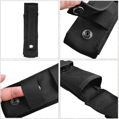 Azarxis Tactical Mini Belt Pouches, Multi-Purpose Small Battery Case Compact Utility EDC Card Slot Holder Waist Bags Military Molle Pack Sundries Storage Pack - color: #03 Black - Style D