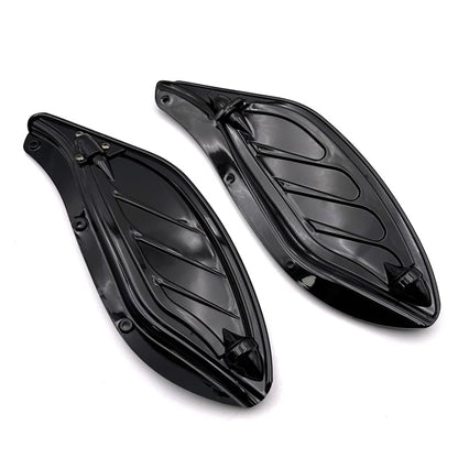 IZX fit for Harley Touring CVO Electra Street Glide Ultra Classic FLHX FLHTCSE Tri Glide Ultra Classic 96-13 Motorcycle Air Deflector Side Wing Windshield Fairing (Black) - color: Black