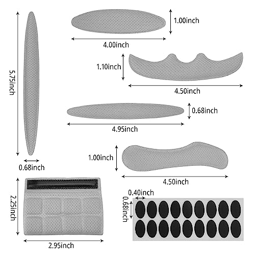 JHFGJGH 2 Set Cycle Helmet Pads, Universal Foam Pads for Motorcycle Bike Cycling Helmet (Grey) - color: Grey