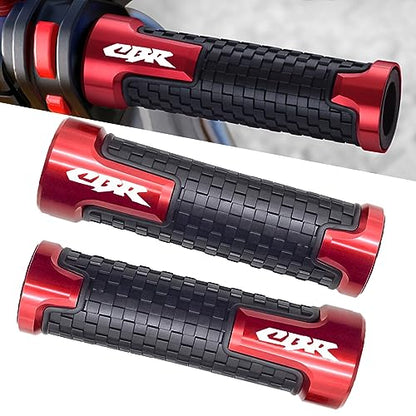 2pcs Motocycle Handlebar Grips 7/8" 22mm for H-onda CBR60F CBR125R CBR150R CBR250R CBR400 NC23 NC29 CBR600 F2 F3 F4 F4i CBR600RR CBR900RR CBR954RR CBR1000RR (Red) - color: Grip - Red