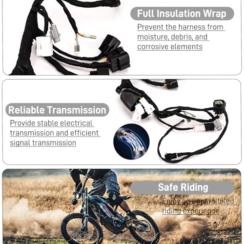 Full Main Wire Wiring Harness Assy for Sur Ron Light Bee X/S, Powersport Complete Main Cable Cord Harness Assembly for Sur Ron OEM Parts