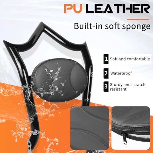AUFER Motorcyle Rear Passenger Backrest Sissy Bar With Locked Rotary Latches Clips Compatible With For Harley Touring Road King Electra Glide Street Glide Road Glide FLHR FLHX FLHT FLTR 2009-2025 | Premium Stylish Sissy Bar Backrest, Quick Install & Easy