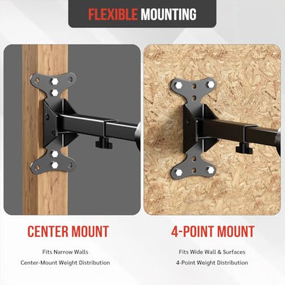 Heavy-Duty Bike Wall Mount for Garage Aluminum Alloy & Steel Folding Bicycle Rack,360° Rotation,Adjustable Hook, 66lbs Capacity Horizontal Indoor Bike Storage, for Road Mountain Hybrid Bikes - size: 2 PACK