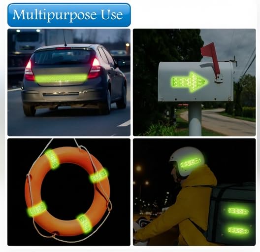 Reflective Tape, 1 Inch X 30 Ft, Fluorescent Green - size: 1" x 30ft