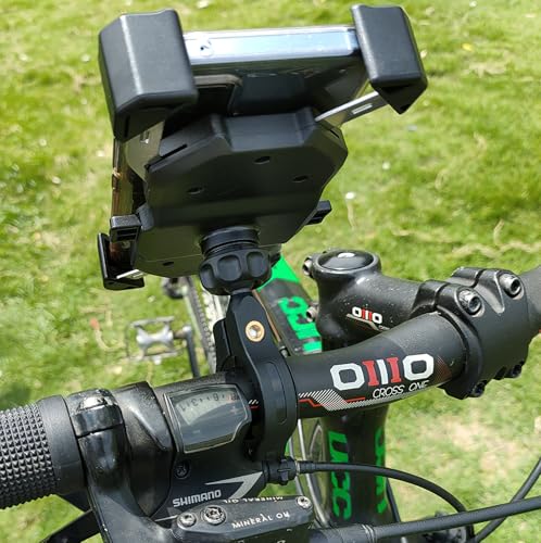 1 inch Ball Mounts Handlebar Mount Base for Round Rail Diameter 0.5"/0.87"/1"/1.26", Compatible with RAM Mounts B Size Double Socket Arms 1 Set - color: Black1, size: 1 inch Bracket