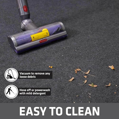 Drymate Garage Floor Runner Mat, (18' x 2'6"), Protects Surfaces, Absorbent, Waterproof, Slip-Resistant, Quick Dry Carpet Fabric, Trimmable & Washable (USA Made) (Charcoal) - size: 18' x 2'6" (1-Pack)