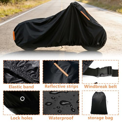 Outdoor Oxford Fabric Motorbike Cover,for Yamaha AS 3丨Motorcycle Sun Shade & Rain Cover All-Season Windproof Anti-Scratch UV Protection - size: for AS 3