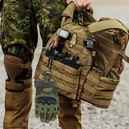 MELOTOUGH Glove Clip Tactical Glove Clips Work Glove Holders Strap with Alligator Clip for Tool Belt,Tool Bag,Tool Backpack - color: Green Camo