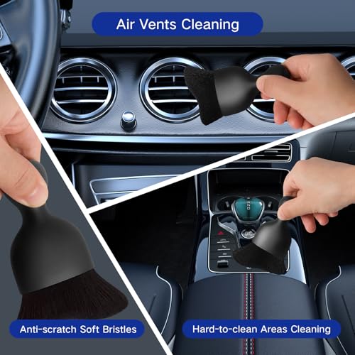 Qydipclin 37Pcs Car Detailing Kit, Car Detailing Brush Set, Car Wash Cleaning Kit, Car Detailing Brushes, Professional Car Care Kit for Interior Exterior Wheels, Blue - size: 37pcs