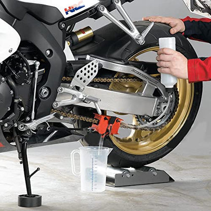 Chain Cleaner Bicycle/Motorbike/Motorcycle Machine Kit Chain Cleaning Tools Lube Lubricating Device Washer Brush Accessories(A Set Black)