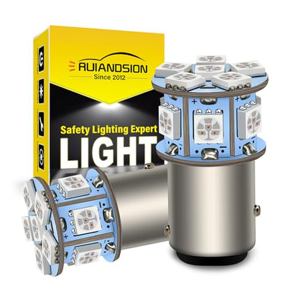 Ruiandsion 2pcs 6V 1157 LED Bulb 5050 12SMD Red BAY15D LED Light Bulbs for Brake Lights Stop Parking Lights Tail Lights - color: Red, size: 1157/BAY15D