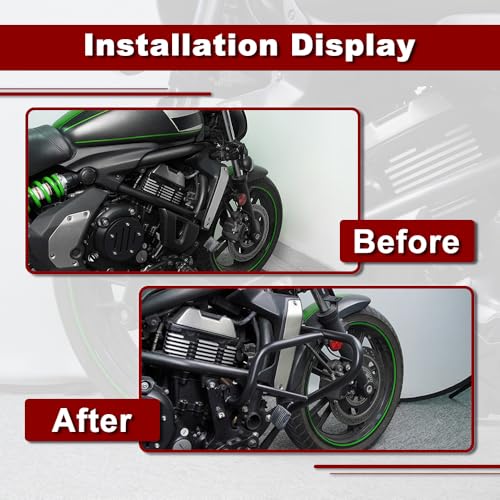 Xitomer Engine Guard Crash Bars Compatible with Vulcan S 650 VN650 / ABS 2015-2024, Vulcan S VN650 Cafe ABS 2016-2024 Motorcycle Highway Bars Frame Sliders