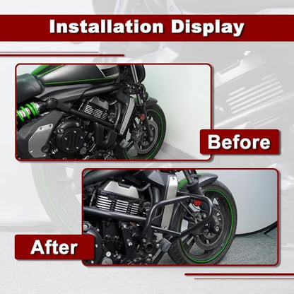 Xitomer Engine Guard Crash Bars Compatible with Vulcan S 650 VN650 / ABS 2015-2024, Vulcan S VN650 Cafe ABS 2016-2024 Motorcycle Highway Bars Frame Sliders