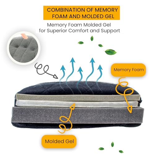 Passenger Motorcycle Gel Rear Seat Cushion for YAMAHA/STAR V Star 1100 Silverado
